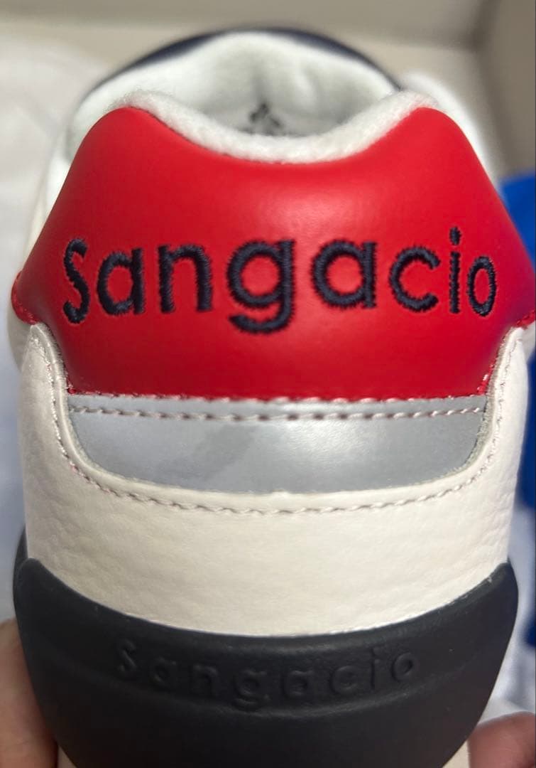 sangacio スニーカー ホワイト レッド US 6.5新品未使用24.5