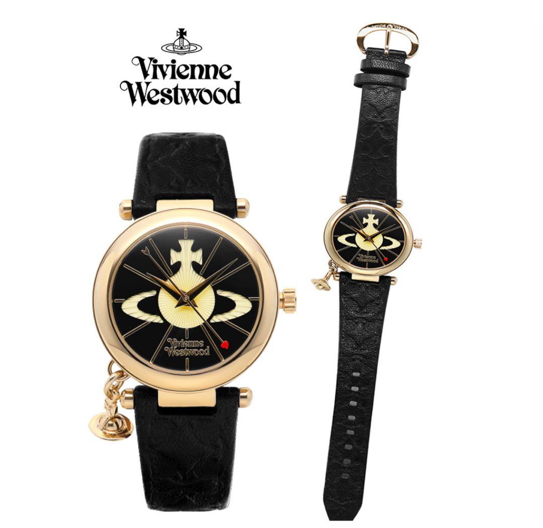 Vivienne Westwood アナログ腕時計 ブラック/ゴールド