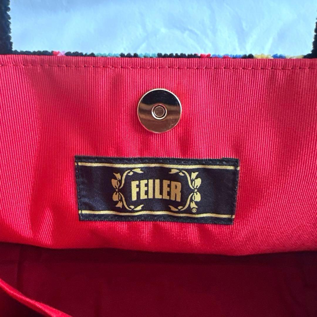 【美品】FEILERフェイラー ハイジ シュニール織 トートバッグ
