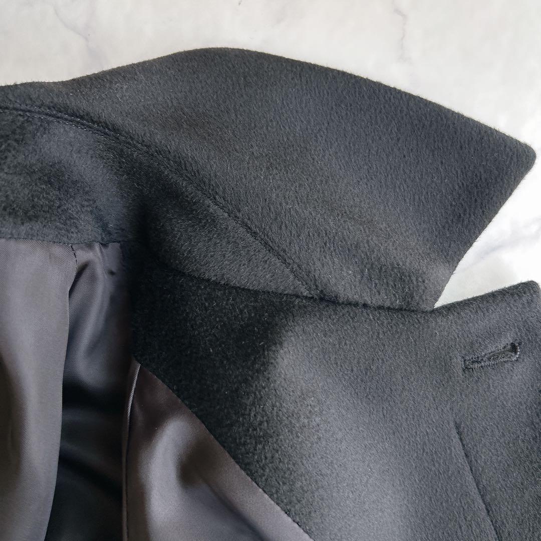 COLOMBO ピュアカシミヤ 100% ステンカラーコート ブラック