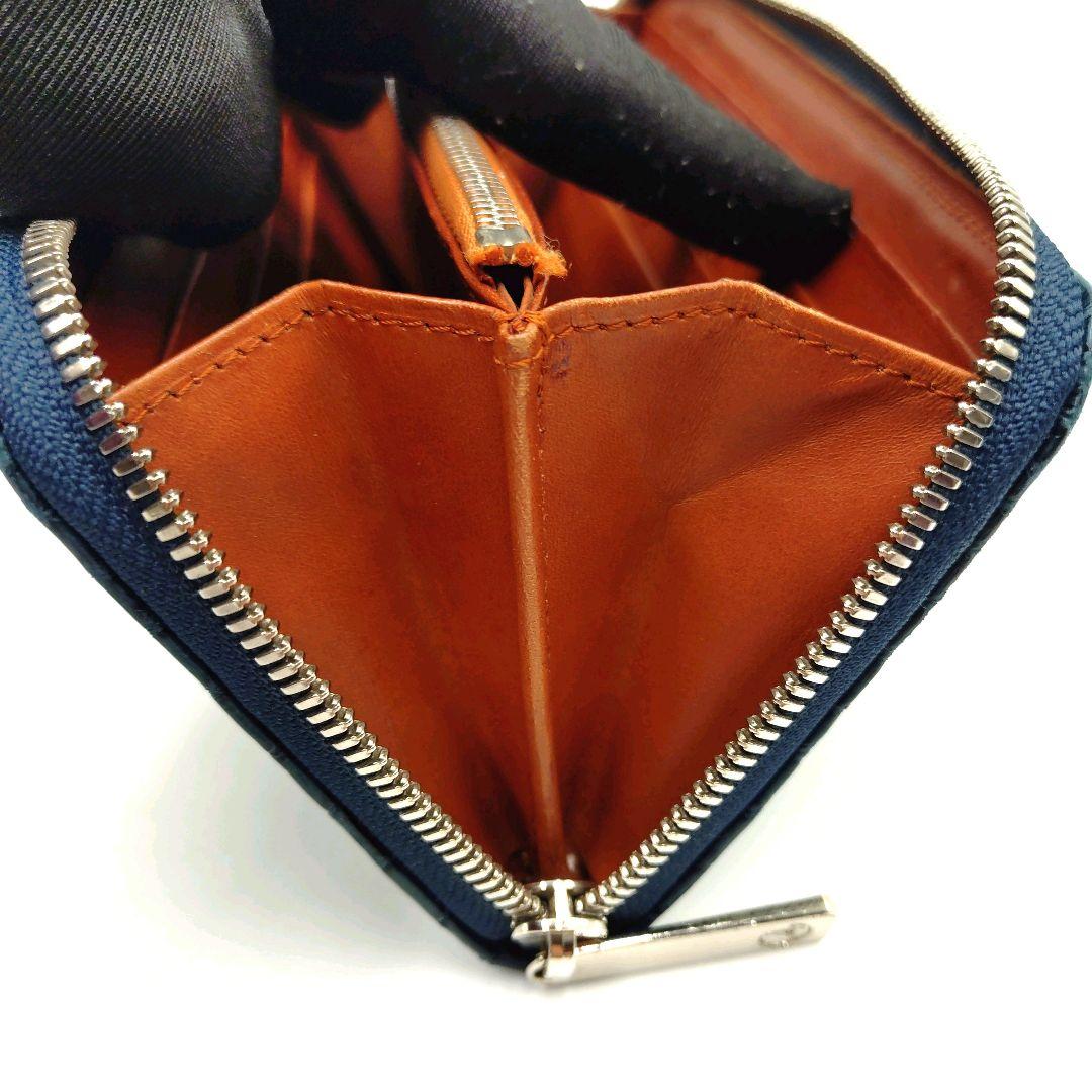 【美品】GAUDIE ガウディ クロコダイル 長財布 JRA ネイビー