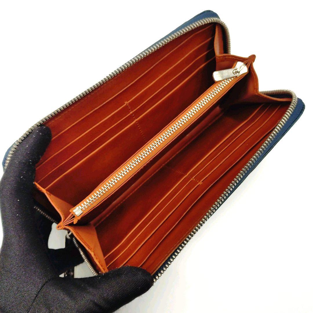 【美品】GAUDIE ガウディ クロコダイル 長財布 JRA ネイビー