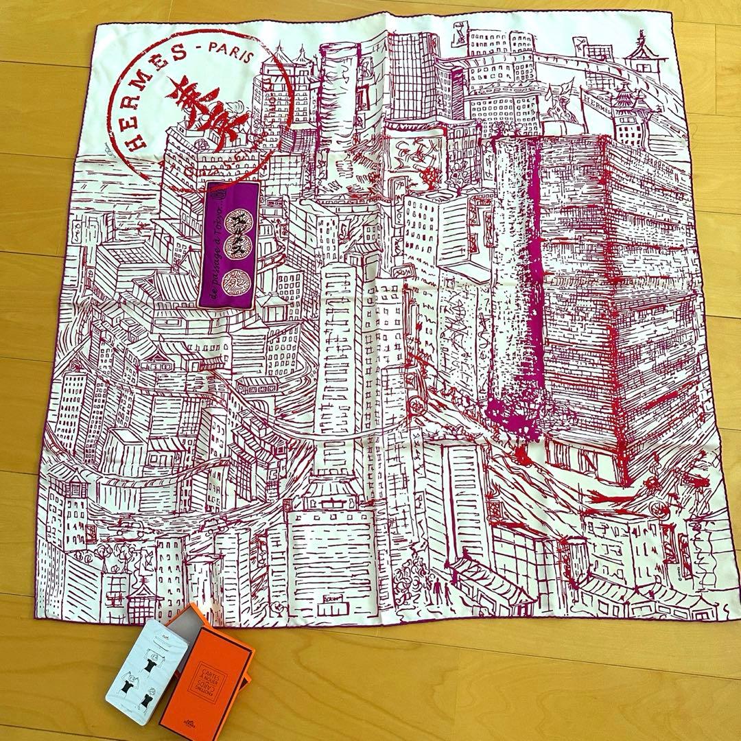 エルメス 限定品 東京 de passage a tokyo カレ90 スカーフ