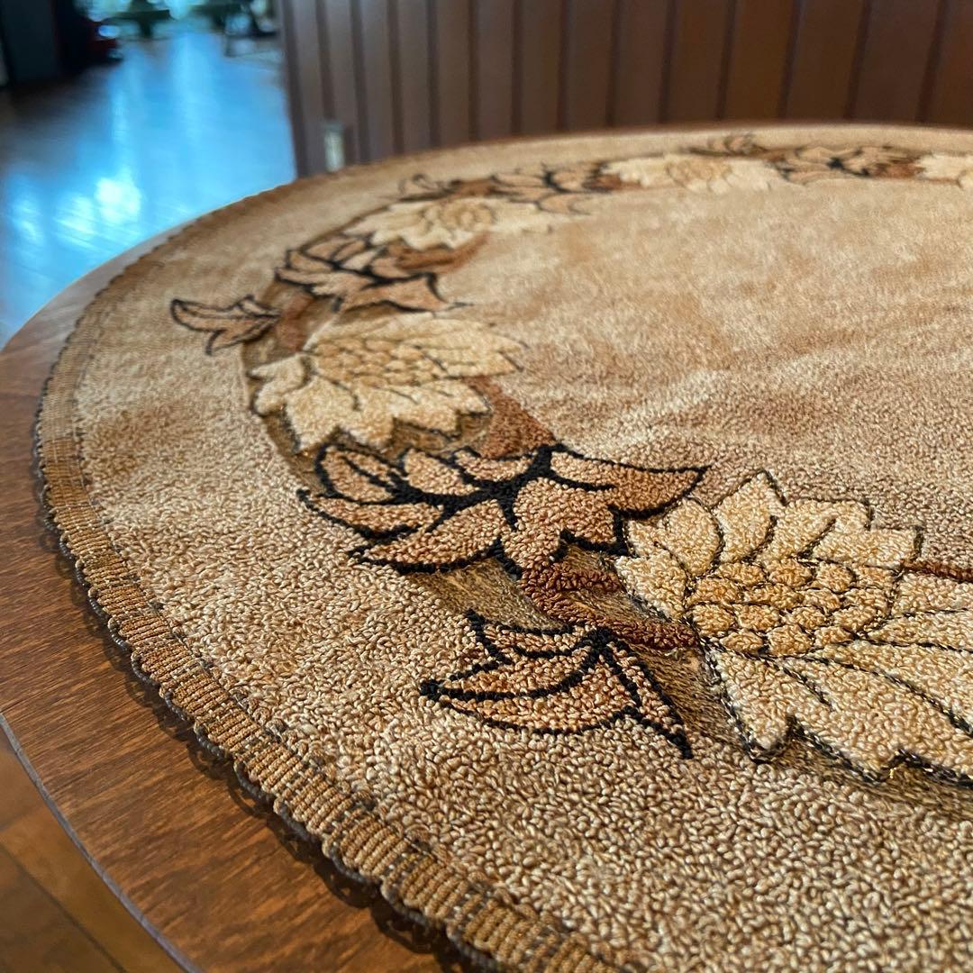 アンティーク　ラタンテーブル　籐家具　カフェテーブル　昭和レトロ