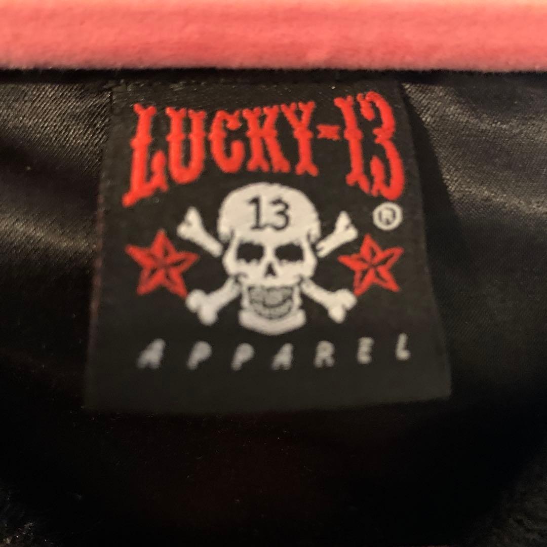 LUCKY 13 スカジャン 黒 シルバー