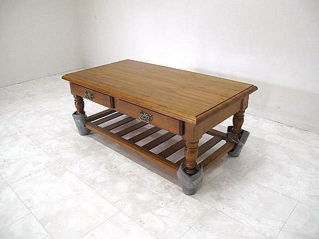 【未使用品】スペイン DANVES パイン材センターテーブル リビングテーブル