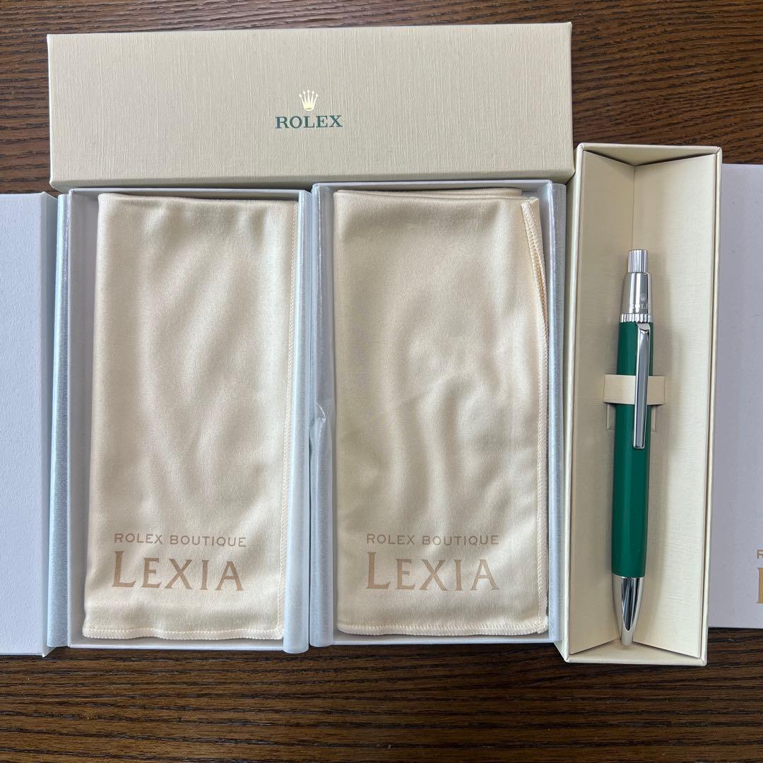 ROLEX グリーン ボールペン 本体　マイクロファイバークリーナークロス