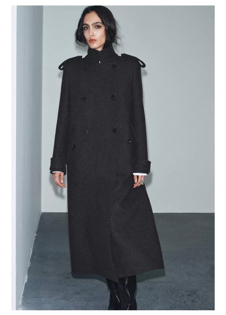 ZARA ZW COLLECTION ウールロングコート XS
