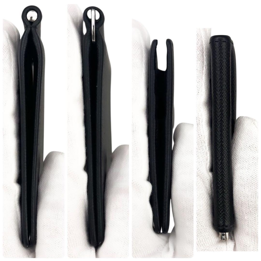 極美品 プラダ サフィアーノ マネークリップ 財布 札入れ カード コンパクト