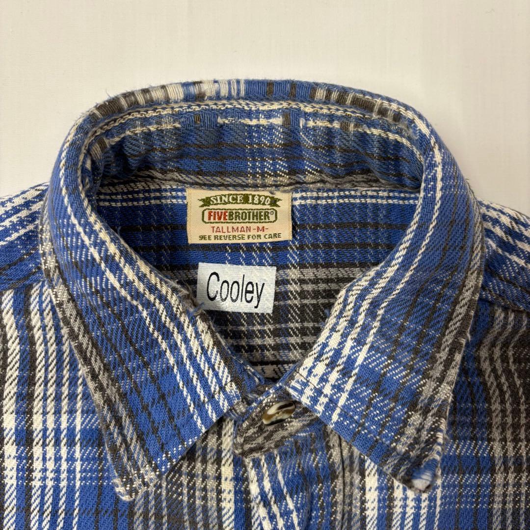 90s USA製 FIVEBROTHER フランネルシャツ メンズ M L