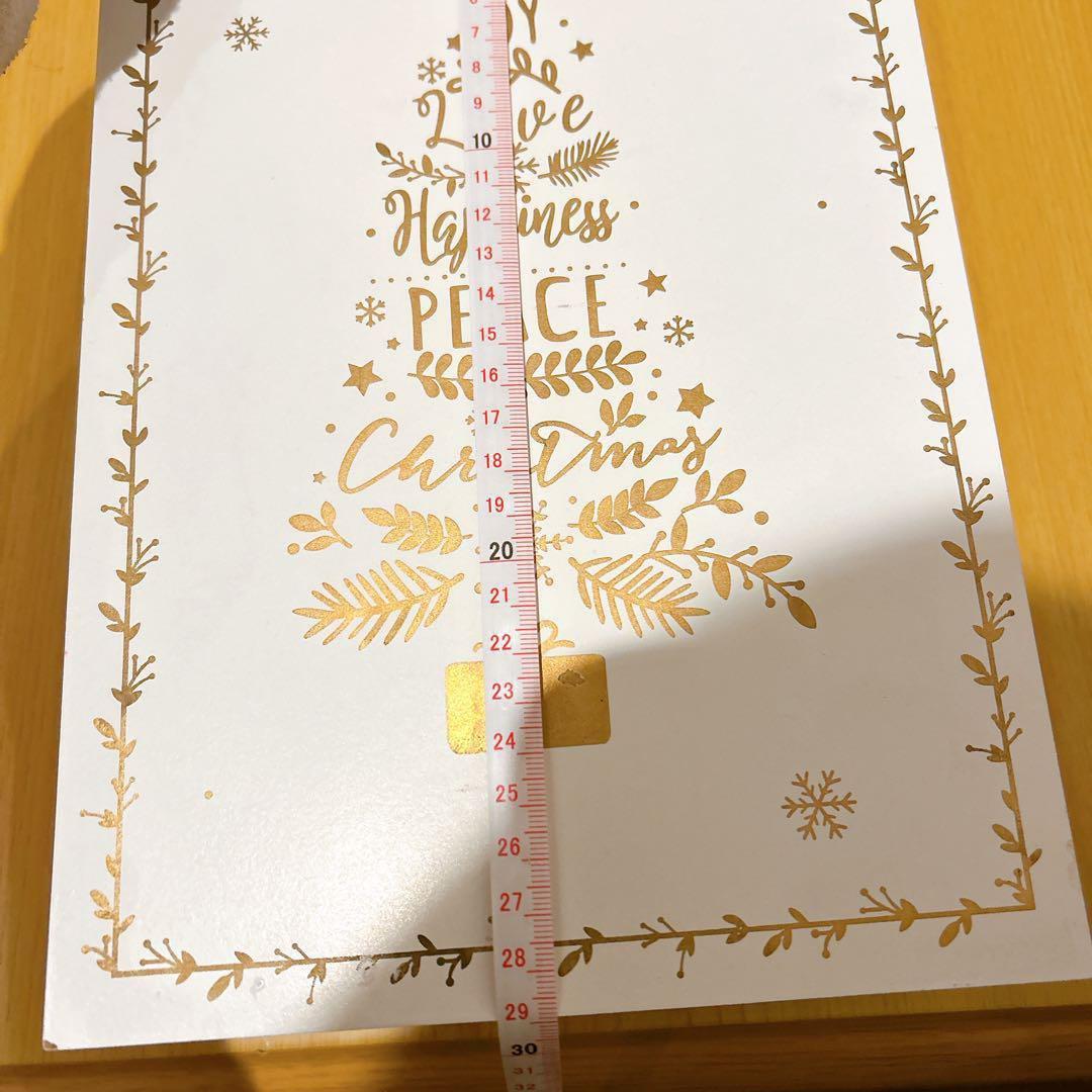 木製 折りたたみ クリスマス アドベントカレンダー トナカイ 雪 イルミ