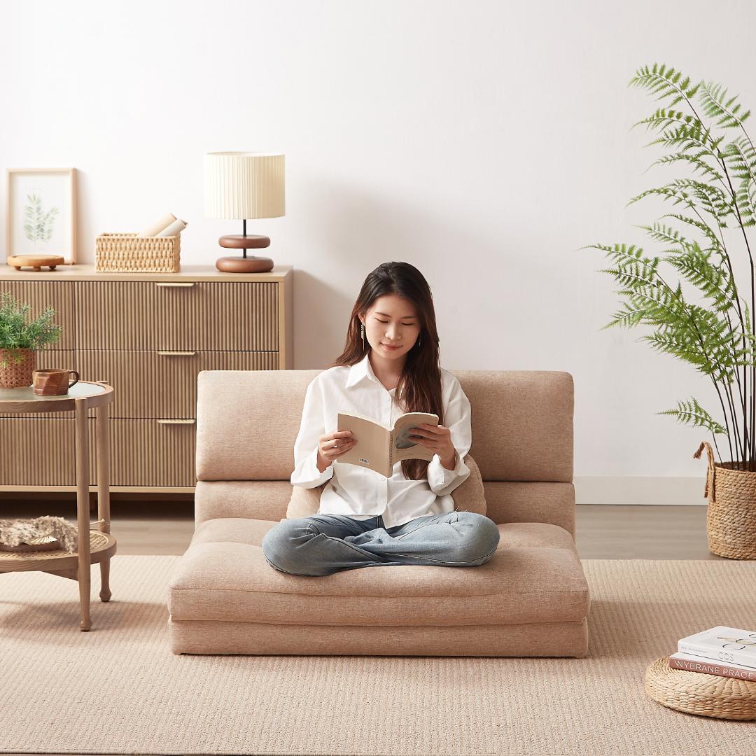 在庫一掃！残り僅か！折りたたみ ソファベッド 座椅子 幅103cm 2人掛け