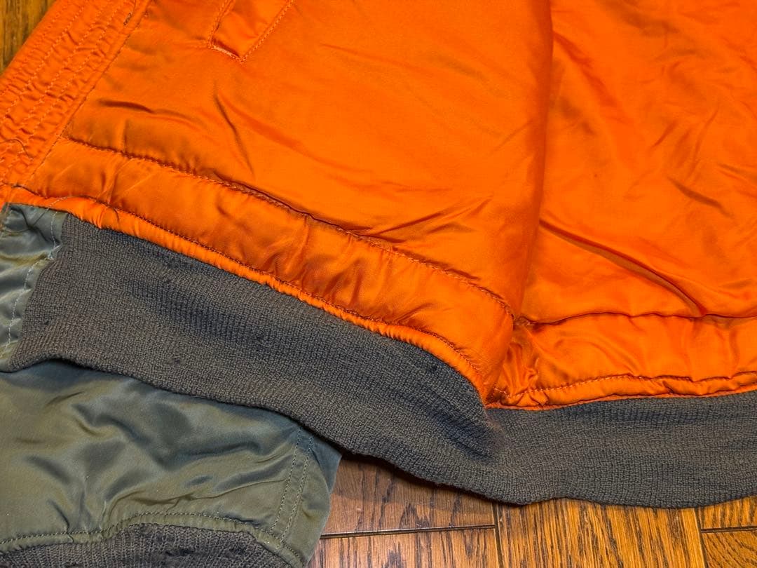 レア！★縦ステッチ70s Eタイプ GREENBRIER製 MA-1 サイズL