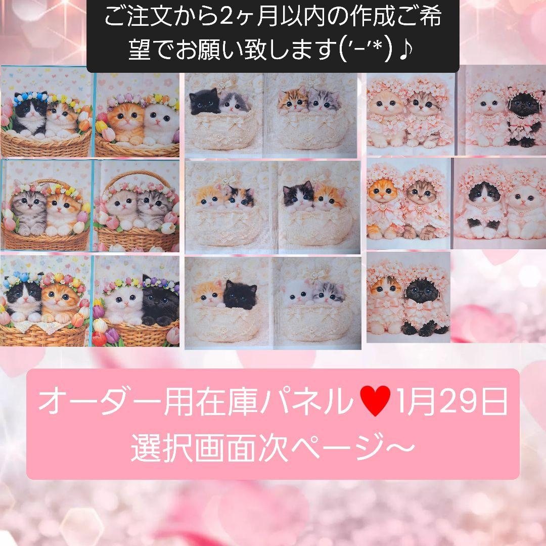オーダー用在庫パネル♥️可愛い猫1月29日ハンドメイド品
