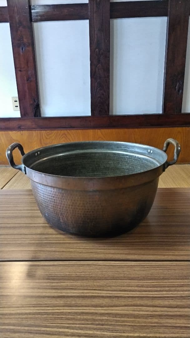 銅鍋？　特大　プロ用　両手鍋