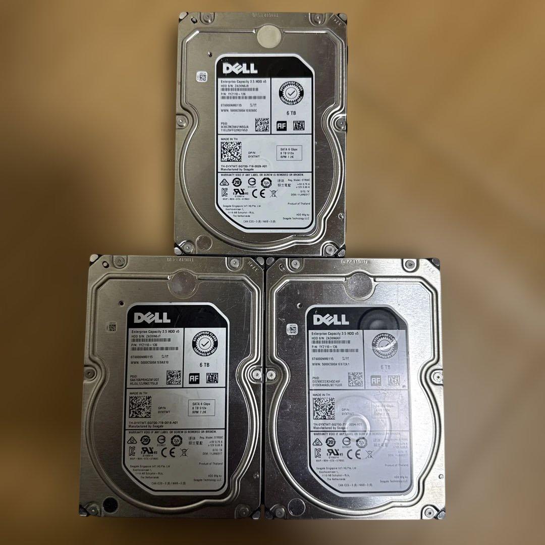 ジャンク品　異常 DELL HDD 6TB