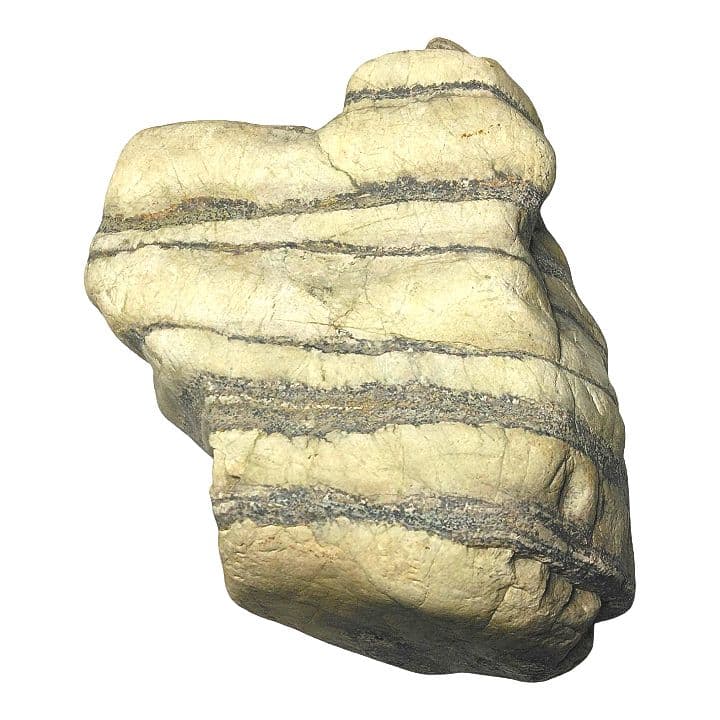 存在感抜群！天然 虎石風 飾り石 4.6kg｜縞模様 美石・鑑賞石・置物