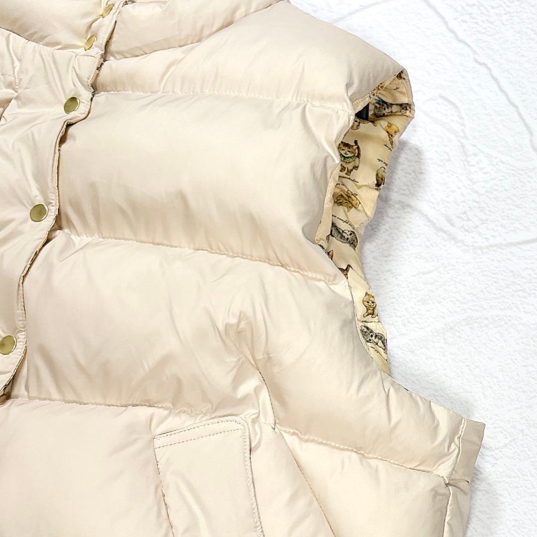✨美品✨ユキエモン　大きいサイズ　こねこ図鑑　ダウンベスト　3L リバーシブル