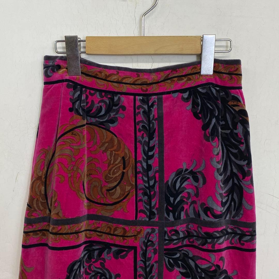 70s EMILIO PUCCI ベロアロングスカート イタリア VINTAGE