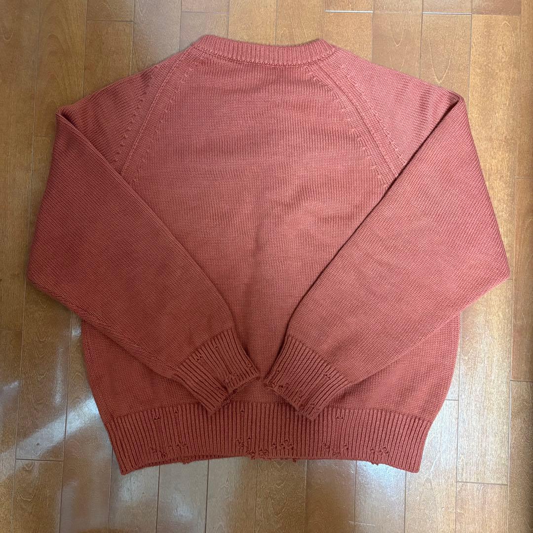 トップス DISTRESSED COTTON CARDIGAN TERRACOTTA 2