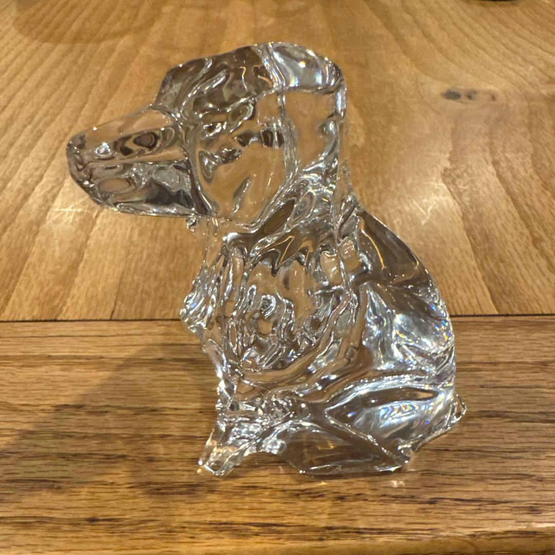 Baccarat バカラ　クリスタル製　犬の置物