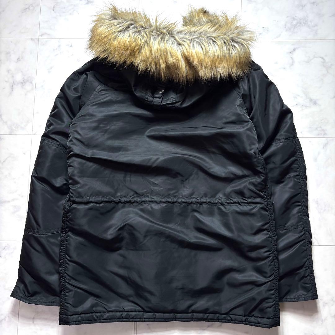 極美品✨アルファインダストリー N-3B フライトジャケット ファー 黒 L