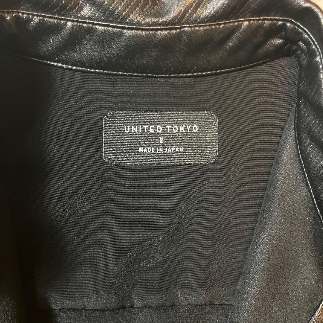 美品 ユナイテッドトウキョウ　エンボス　シンセティックレザー　シャツ　ジャケット