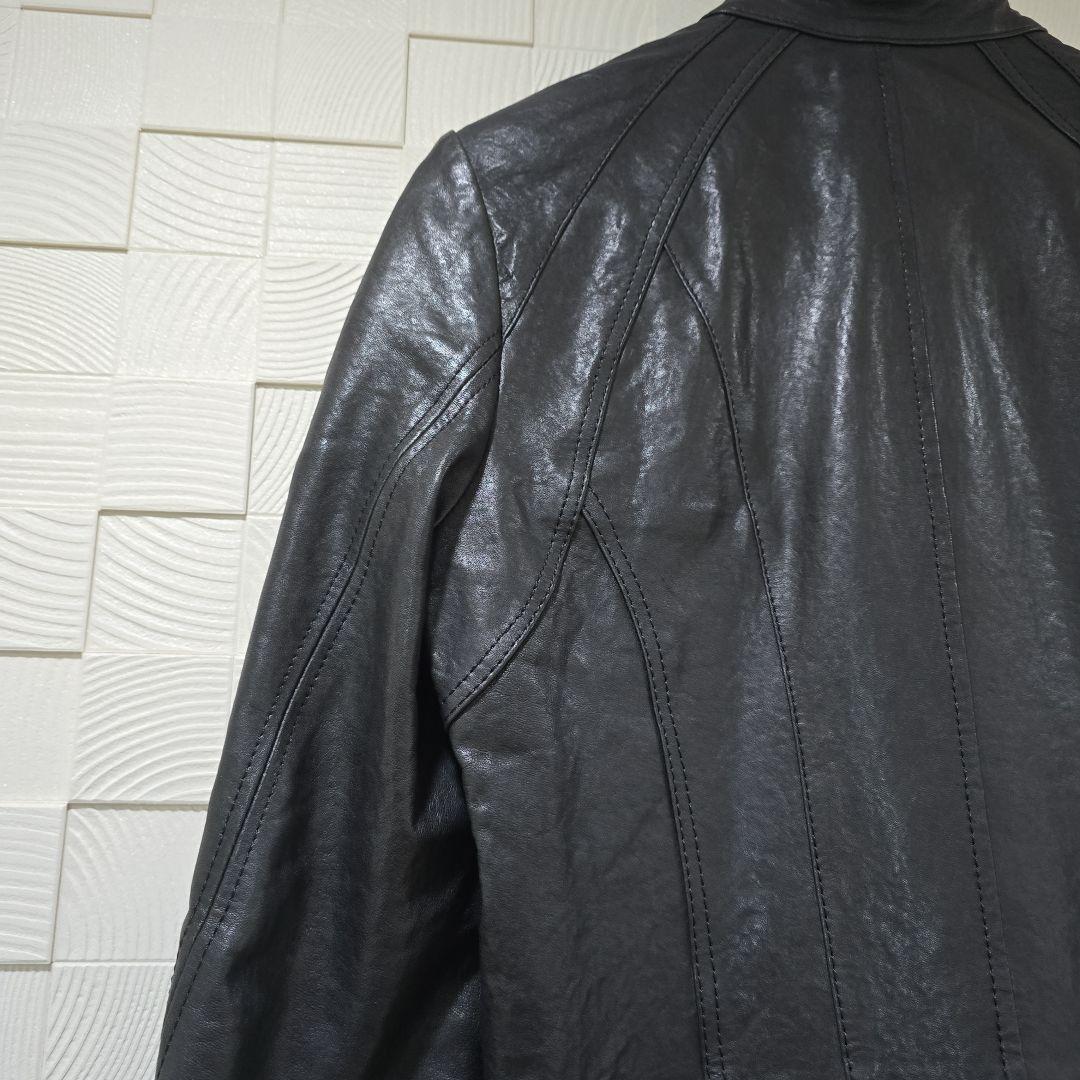 GALAABEND 黒レザーシングルライダースジャケット