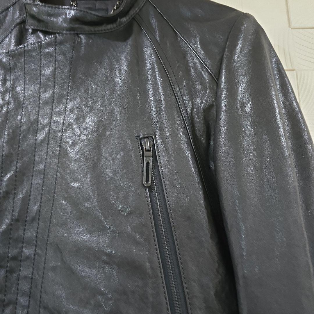 GALAABEND 黒レザーシングルライダースジャケット