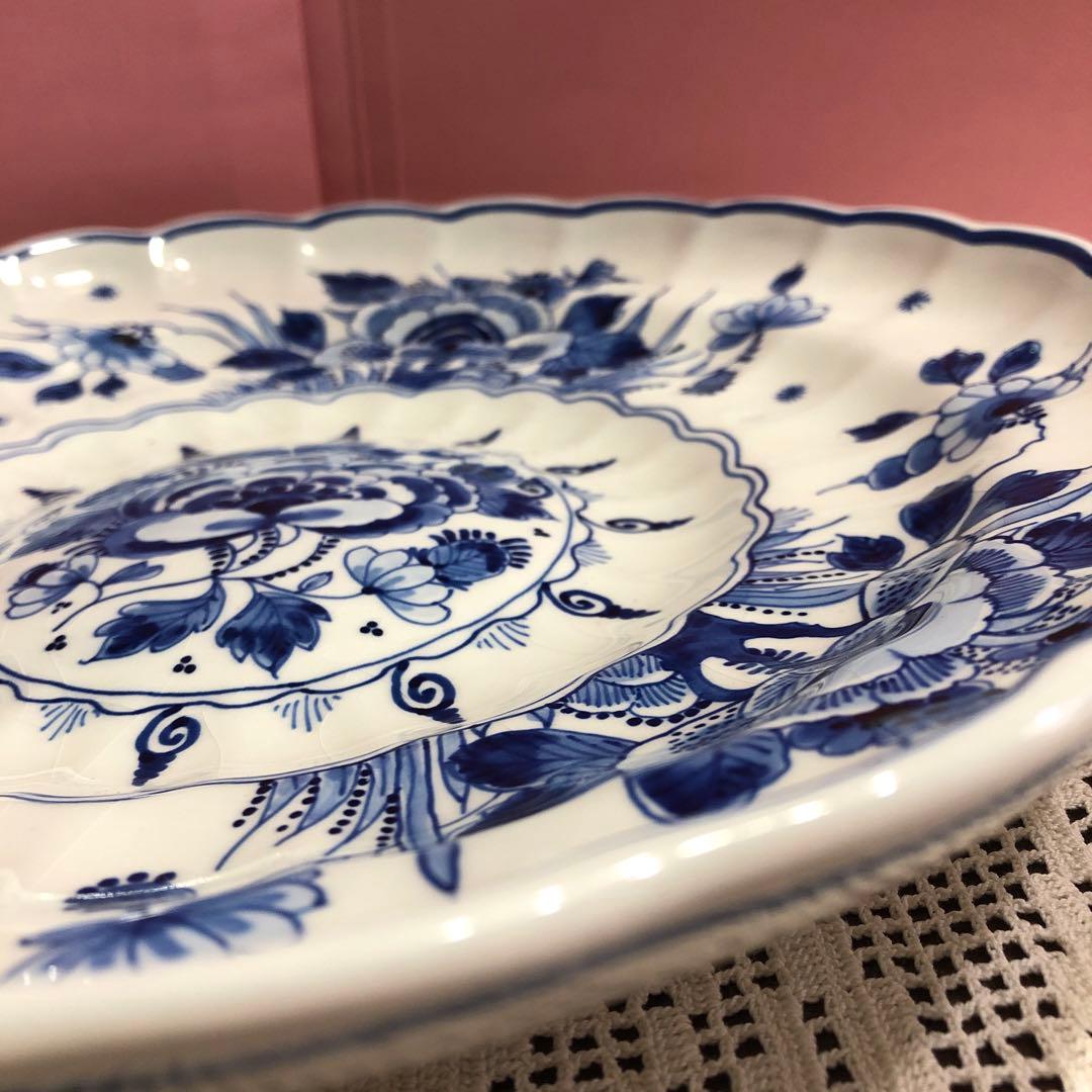 オランダ　ロイヤルデルフト　絵皿　ビンテージ　希少