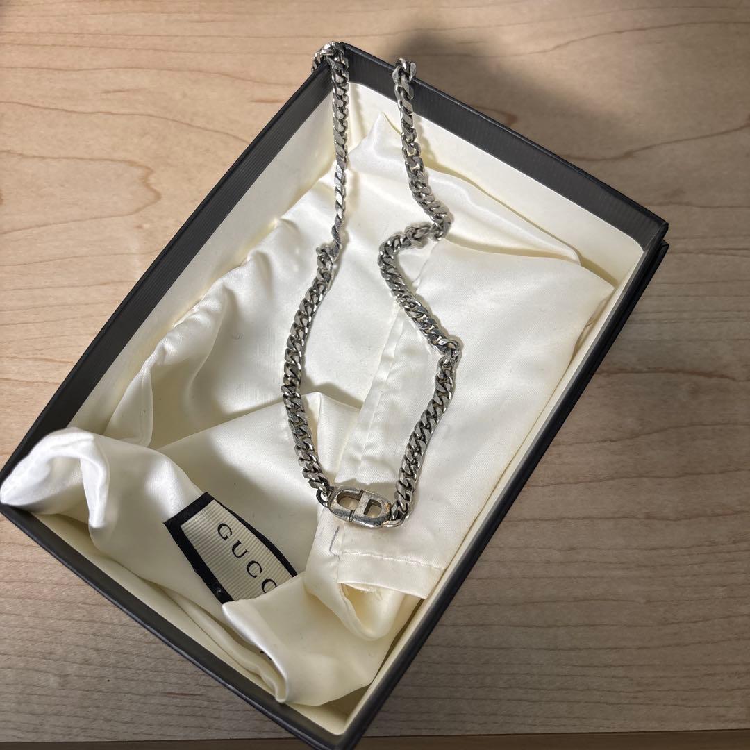 Christian Diorシルバー チェーンネックレス