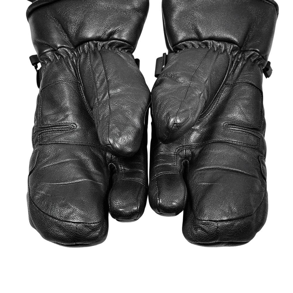 美品 THE NORTH FACE 3フィンガー 本革 レザー グローブ 黒S