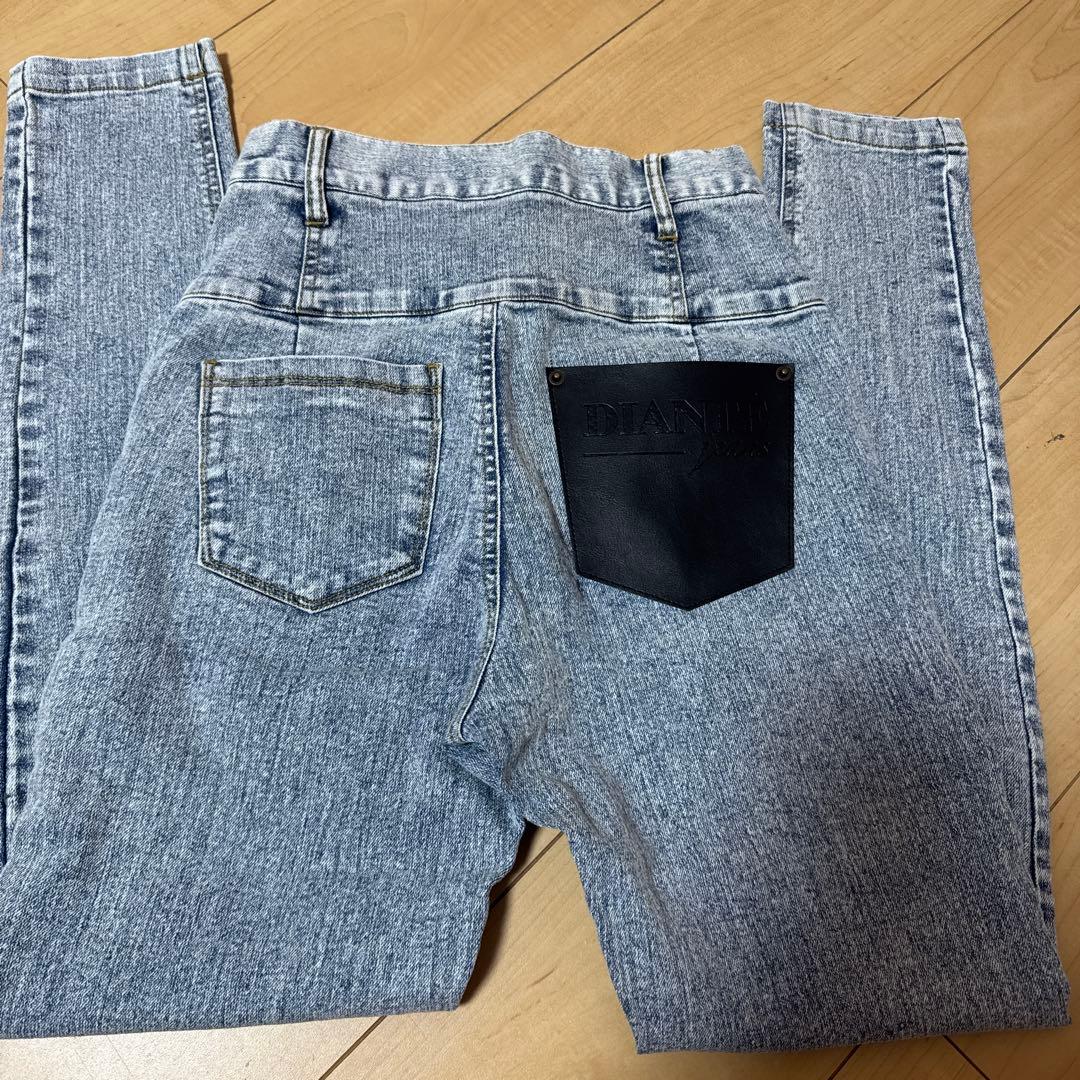 DIANTE ハイウエストスキニーデニム ライトブルー