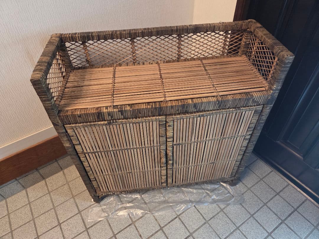 ★希少品★ラタン 天然竹 ラック チェスト シェルフ 棚 籐 家具 アジアン