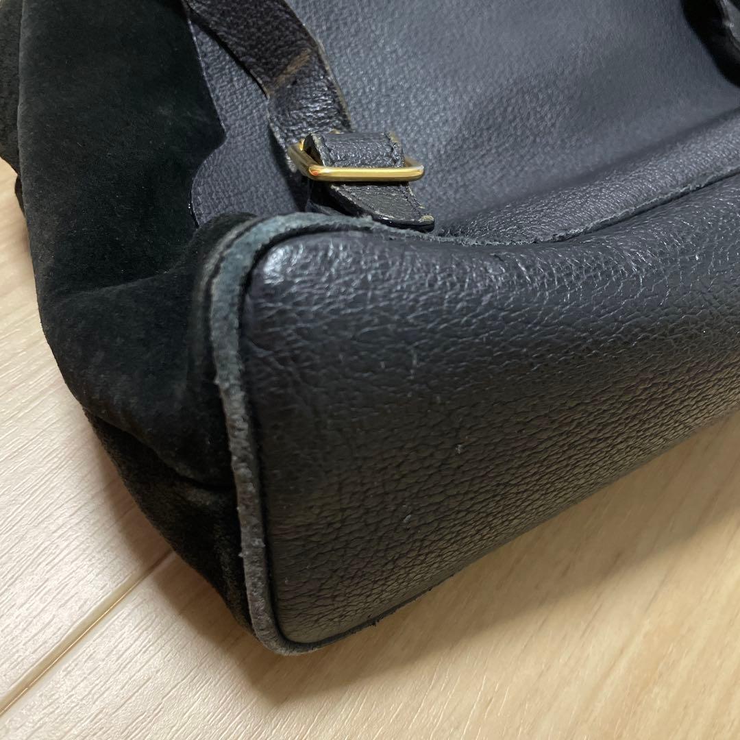 GUCCI グッチ スエード レザー バンブー リュックサック