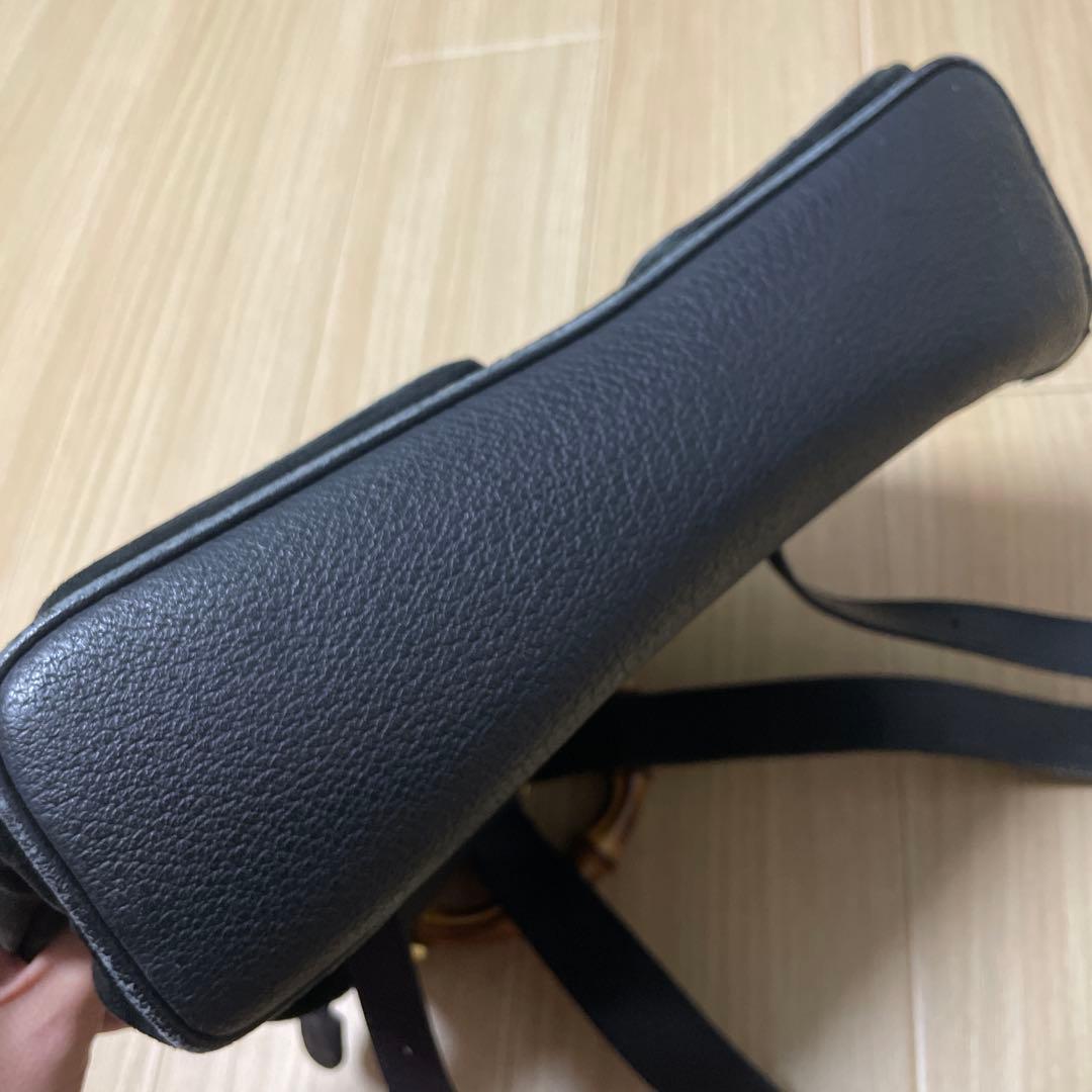 GUCCI グッチ スエード レザー バンブー リュックサック