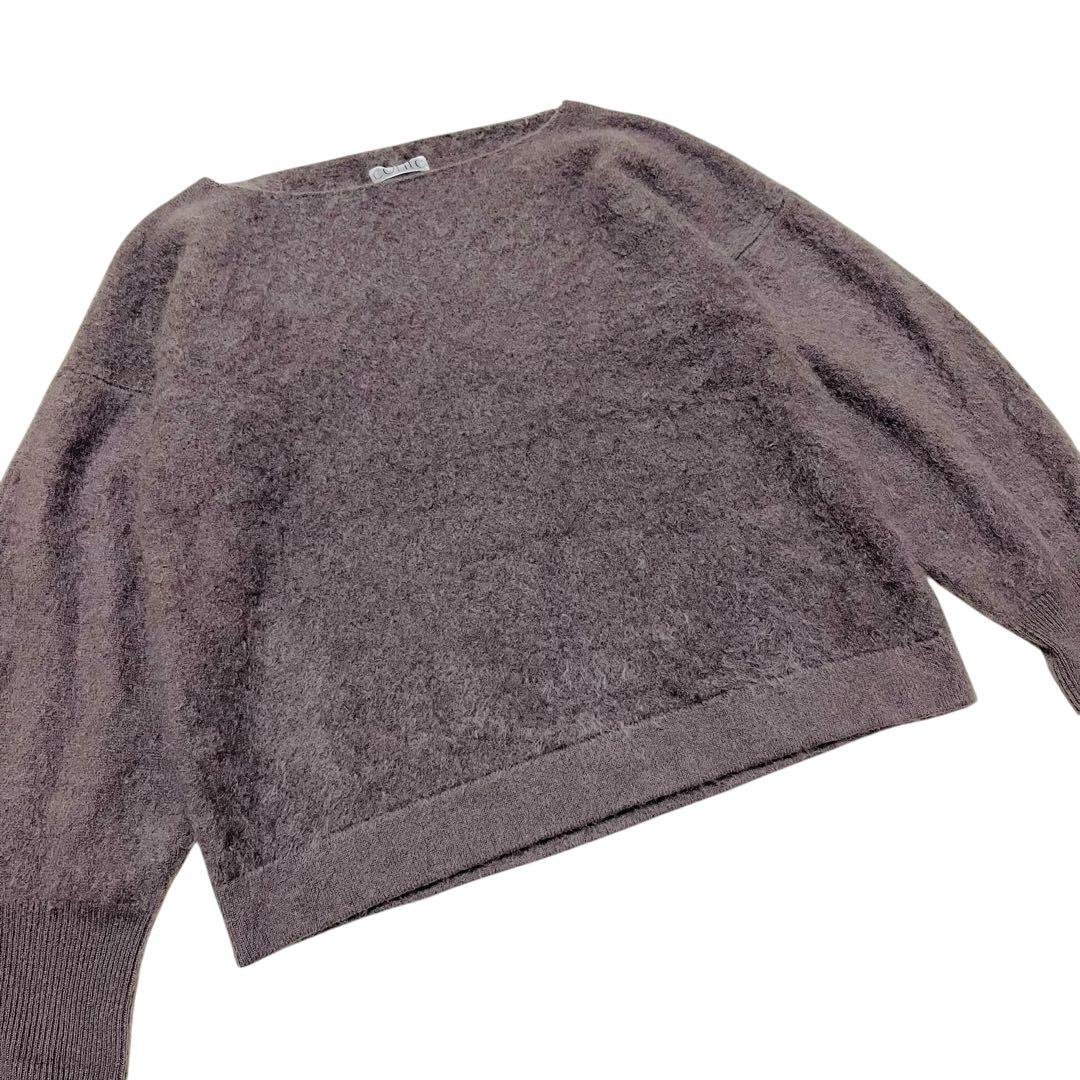 【まもなく終了】　conte 24AW カシミヤ ファー ボートネックニット