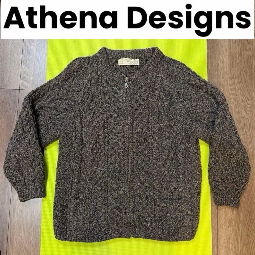 アテナデザイン　ジップアップ　カーディガン