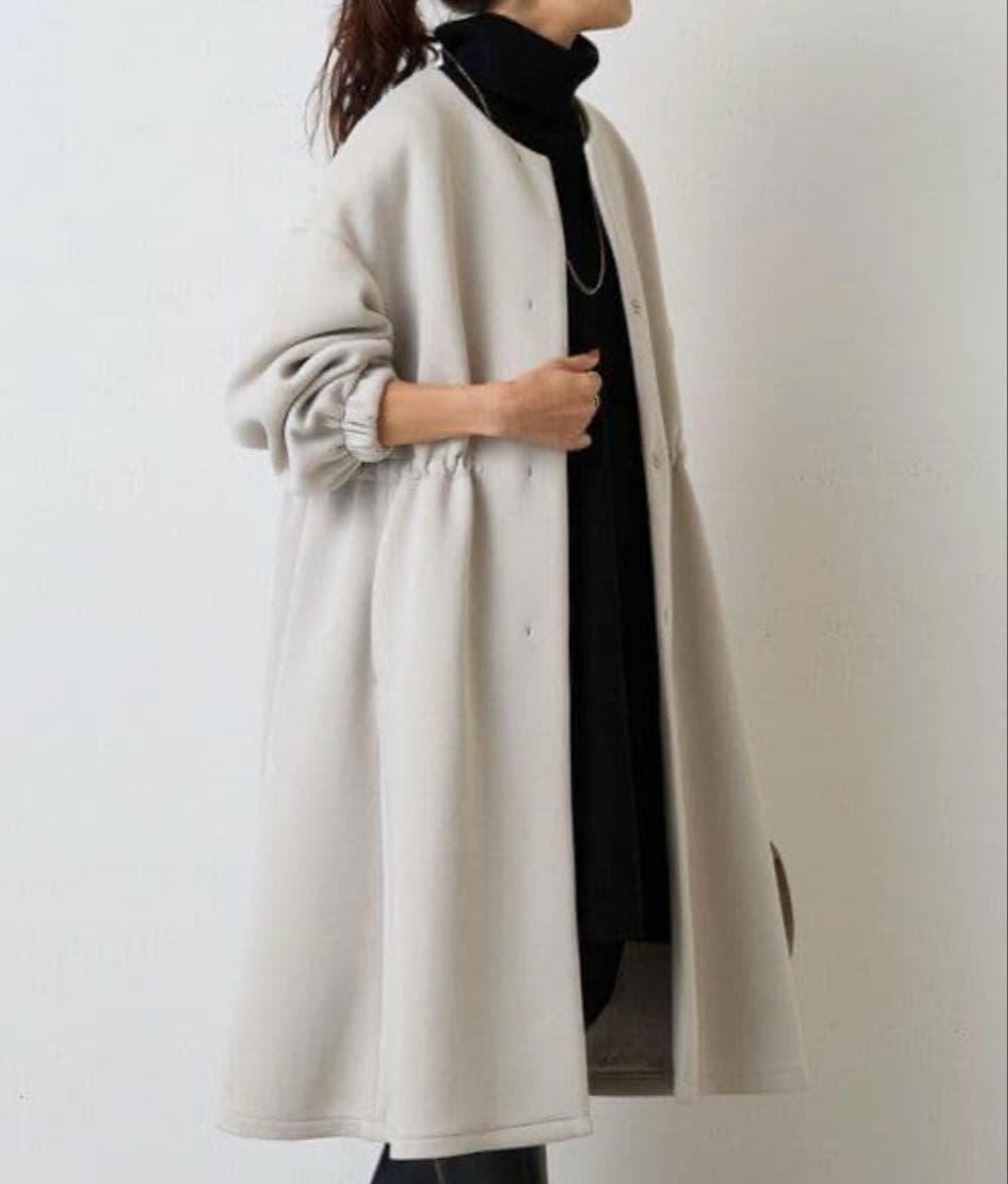 完売品✨極美品✨2024AWビアズリー ダンボールギャザーコート ロングコート