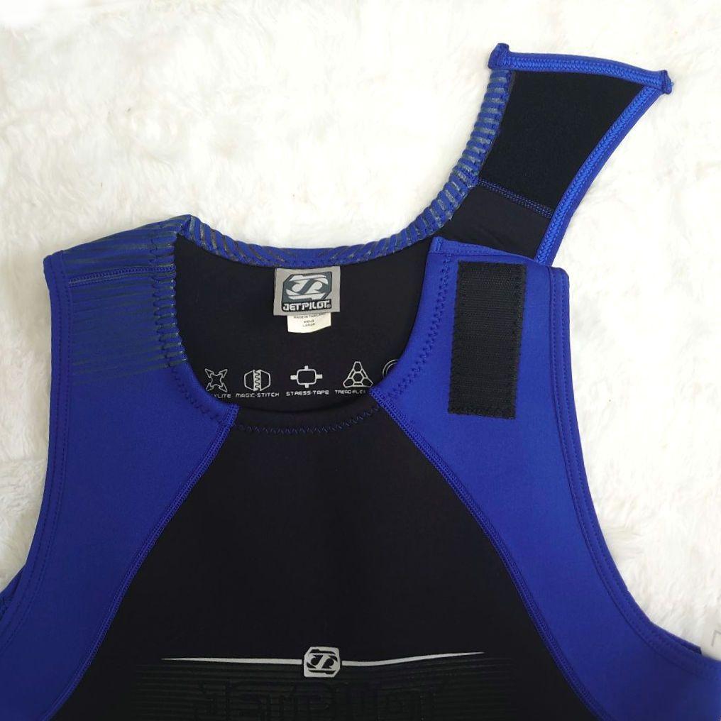 【未使用タグ付き】ウェットスーツ ロングジョンとジャケット　黒と青　Lサイズ