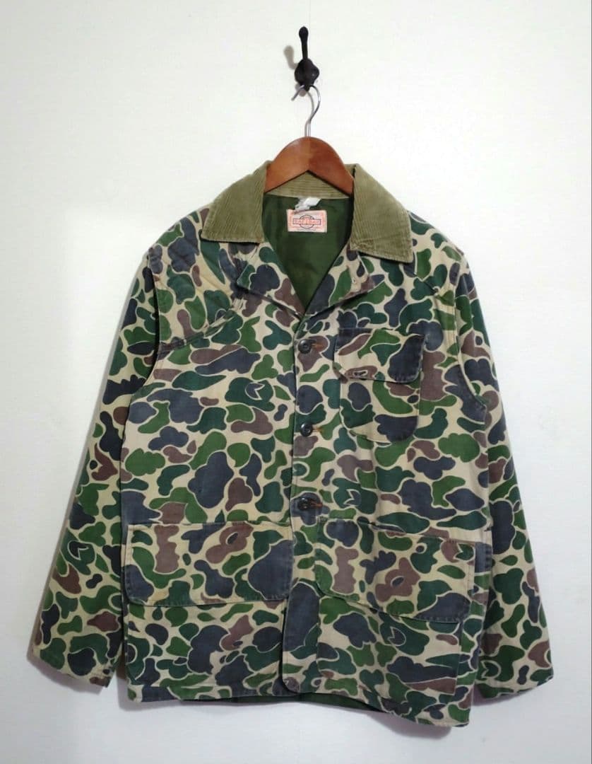 【美品】70S SAFTBAK ハンティングジャケット ダックハンターカモ