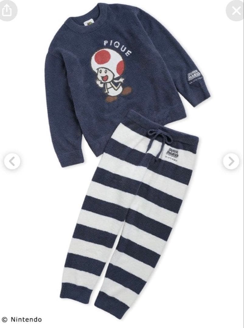 【完売品】ジェラピケキノピオ　上下セット