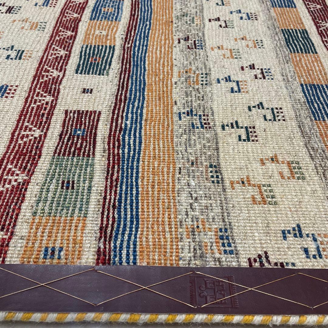 高級ペルシャ絨毯★多色模様ウールラグ★ギャバ