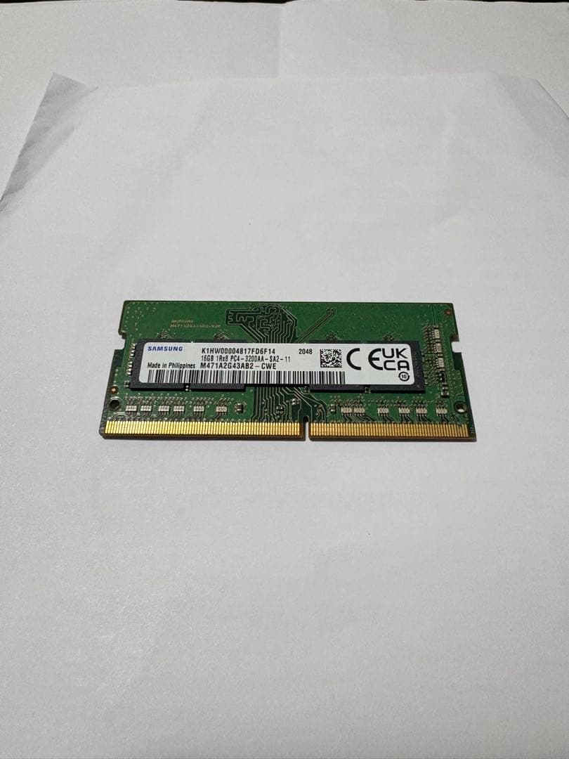 【入手困難】DDR4 16GBSamsung メモリ