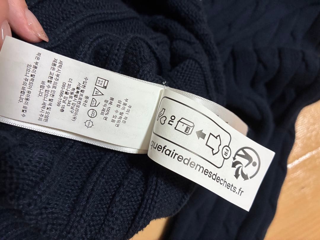 Polo Ralph Lauren ネイビー ケーブルニット　M