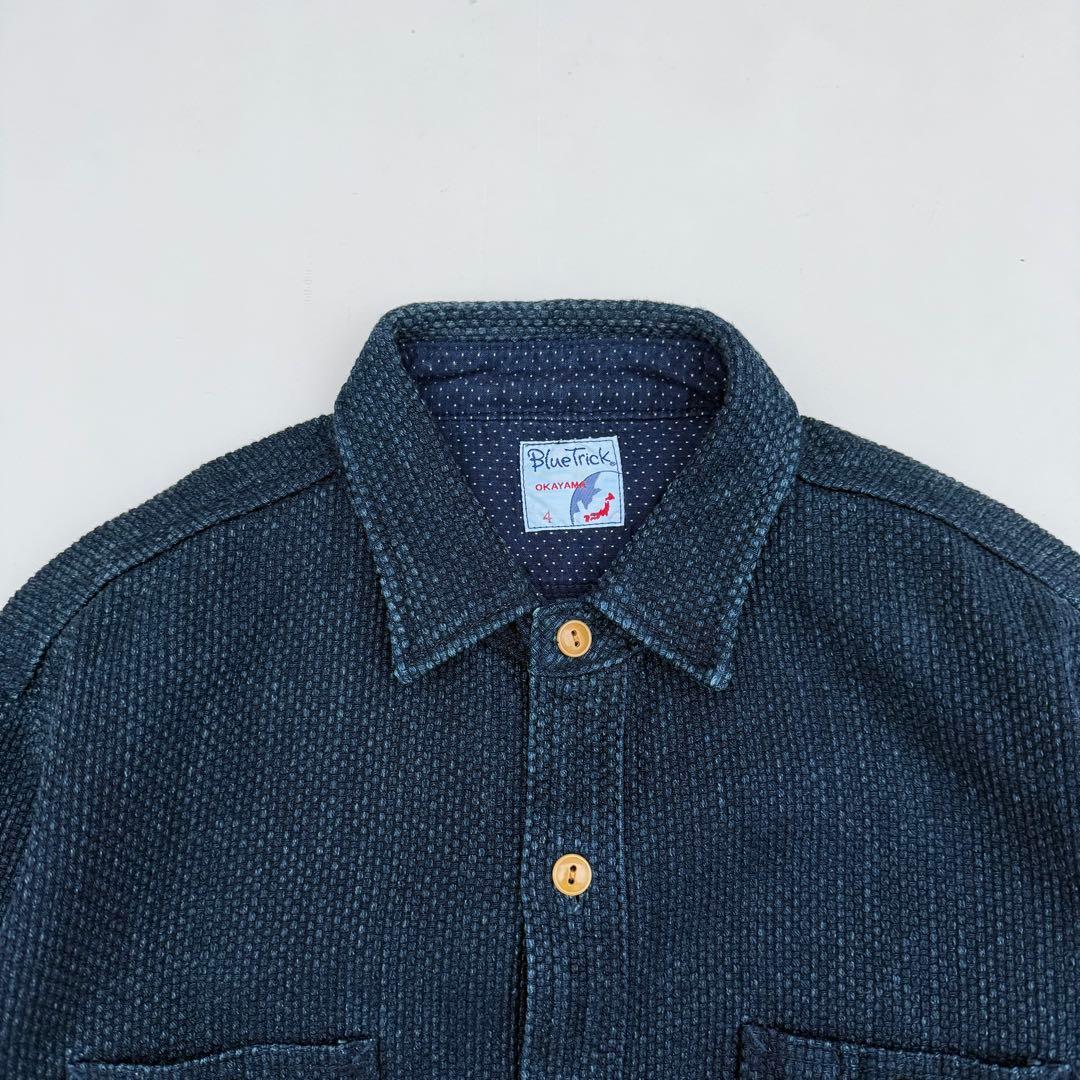 トップス Blue Trick / Sashiko Indigo Work Shirt 4