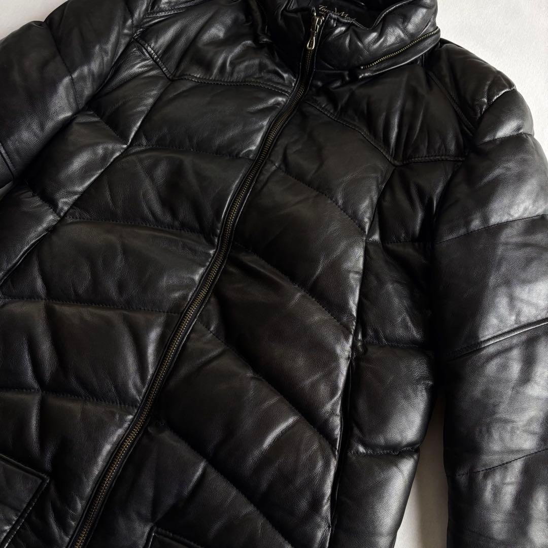 90s-00s TORNADO MART leather down BLK 名作