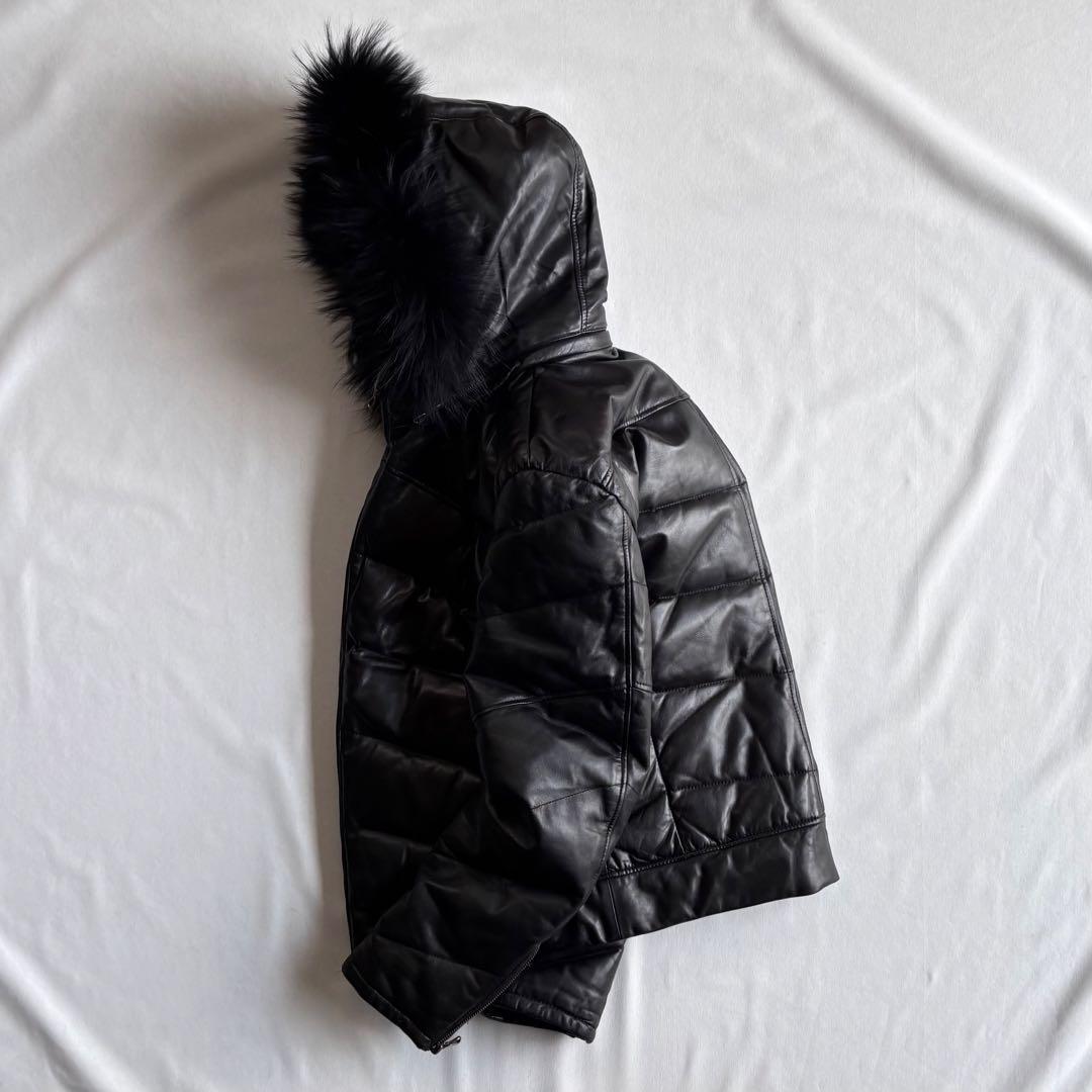 90s-00s TORNADO MART leather down BLK 名作