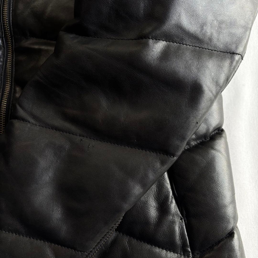 90s-00s TORNADO MART leather down BLK 名作