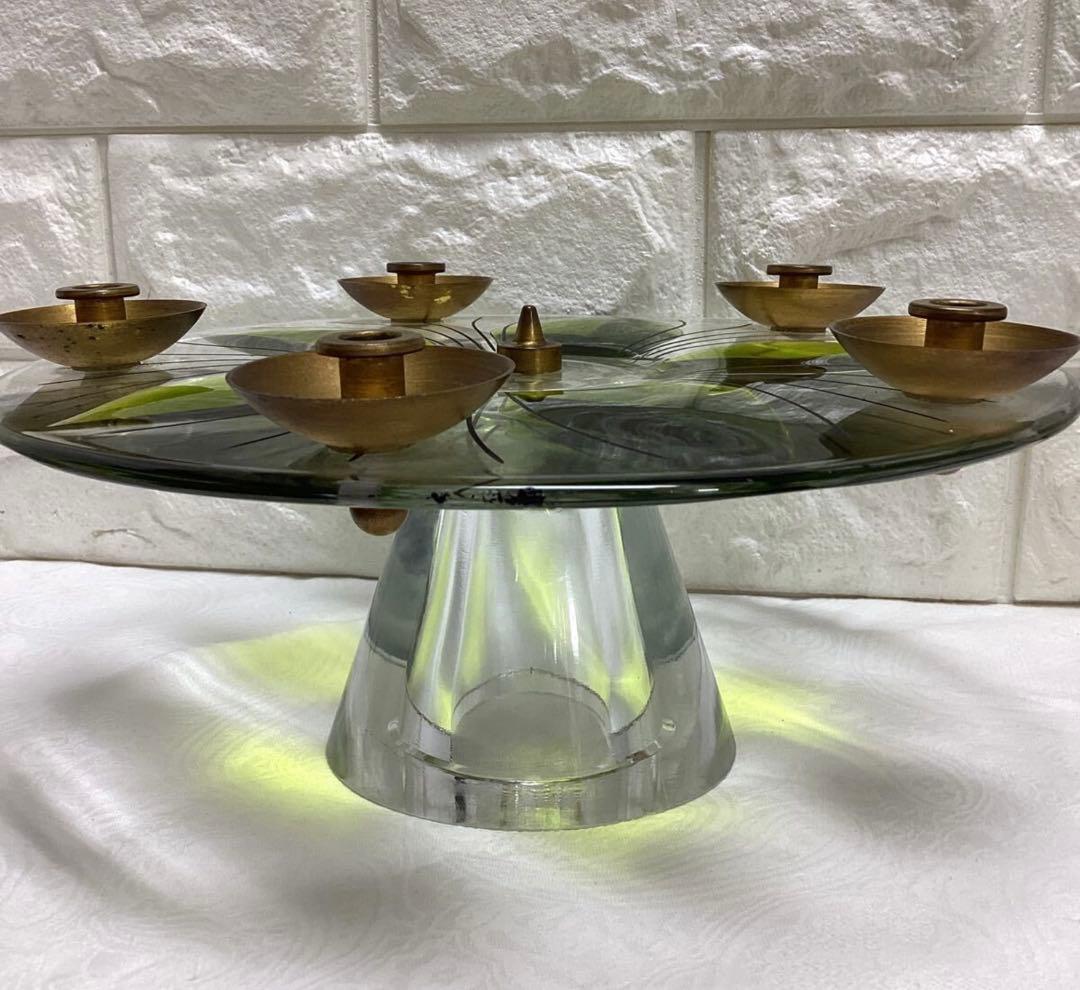 希少　ラリック LALIQUE ビンテージ キャンドルスタンド 燭台 フランス